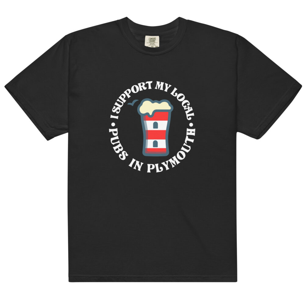 I Support My Local Front Print Unisex Black Tshirt