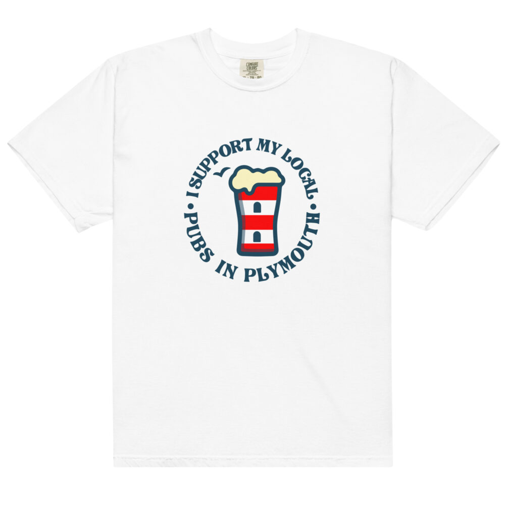 I Support My Local Front Print Unisex White Tshirt